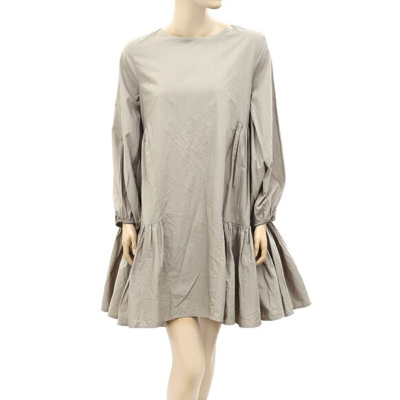 Merlette X Tomorrowland Byward Mini Dress Ruffle Solid Resort Cotton XS 266156 - Picture 3 of 6